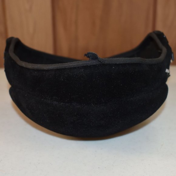 Vintage Biak Black Cocktail Hat Rhinestones Faux Pearls Juliet Cap Made in Italy - Picture 9 of 13